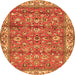 Square Persian Orange Traditional Rug, tr4541org