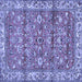 Square Persian Blue Traditional Rug, tr4541blu