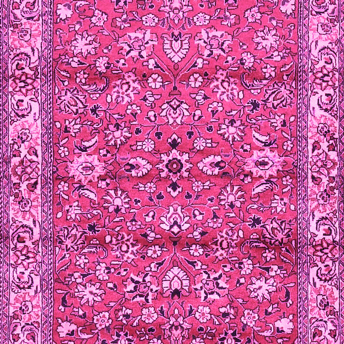 Machine Washable Persian Pink Traditional Rug, wshtr4541pnk