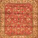 Serging Thickness of Persian Orange Traditional Rug, tr4541org