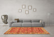 Machine Washable Persian Orange Traditional Area Rugs in a Living Room, wshtr4541org