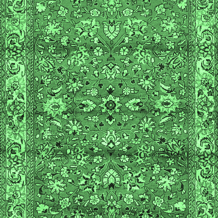 Machine Washable Persian Emerald Green Traditional Area Rugs, wshtr4541emgrn