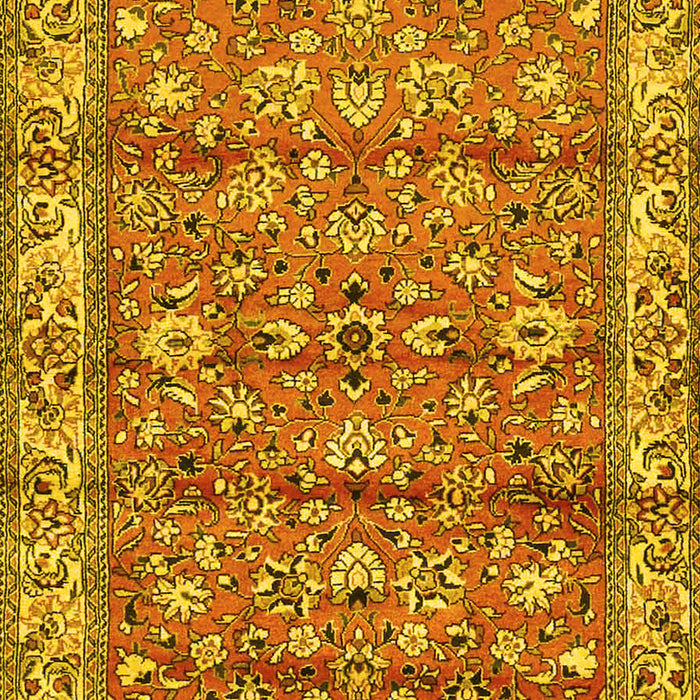 Machine Washable Persian Yellow Traditional Rug, wshtr4541yw