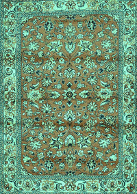 Persian Turquoise Traditional Rug, tr4541turq