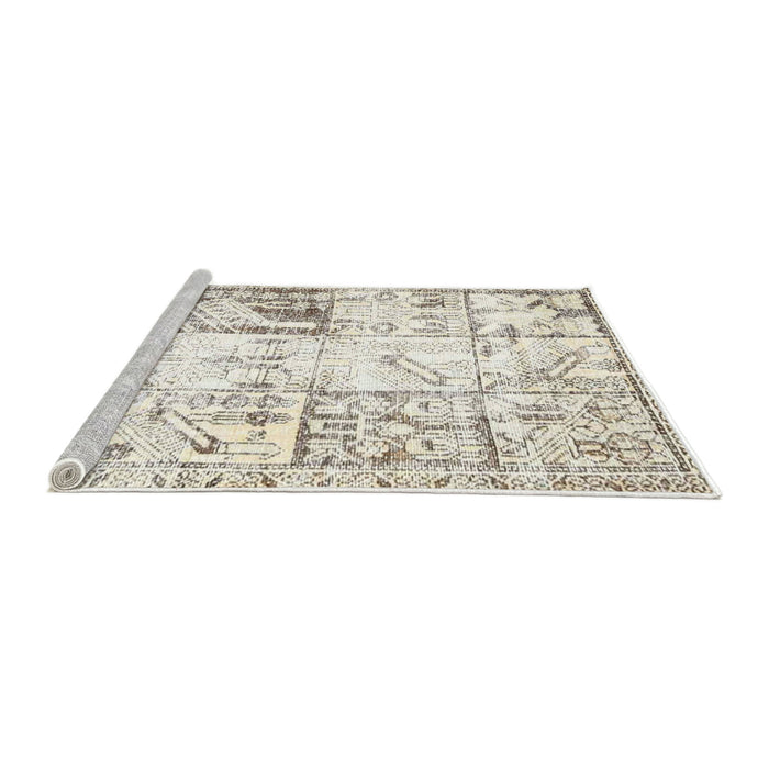 Sideview of Machine Washable Traditional Champagne Beige Rug, wshtr4542