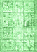 Machine Washable Persian Emerald Green Traditional Area Rugs, wshtr4542emgrn