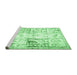 Sideview of Machine Washable Persian Emerald Green Traditional Area Rugs, wshtr4542emgrn