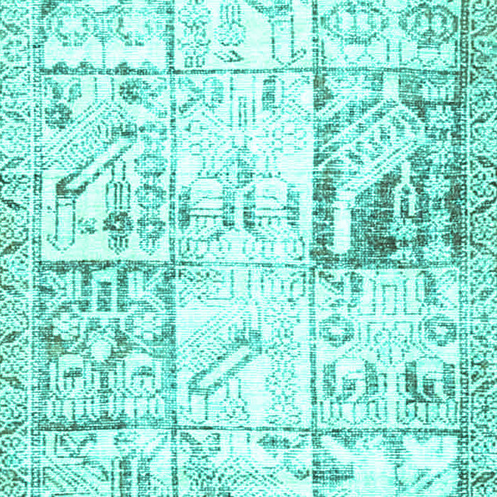 Machine Washable Persian Turquoise Traditional Area Rugs, wshtr4542turq