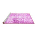 Sideview of Machine Washable Persian Pink Traditional Rug, wshtr4542pnk