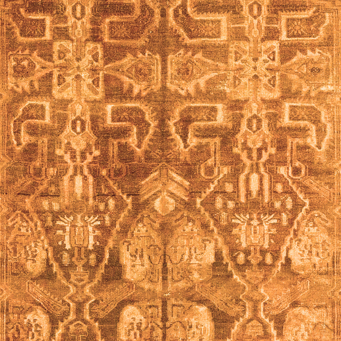 Serging Thickness of Machine Washable Persian Orange Traditional Area Rugs, wshtr4543org