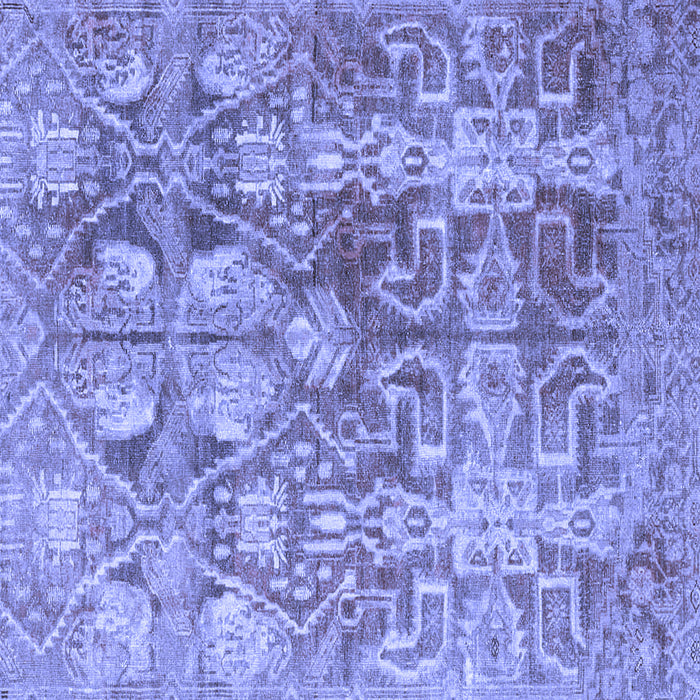 Square Persian Blue Traditional Rug, tr4543blu
