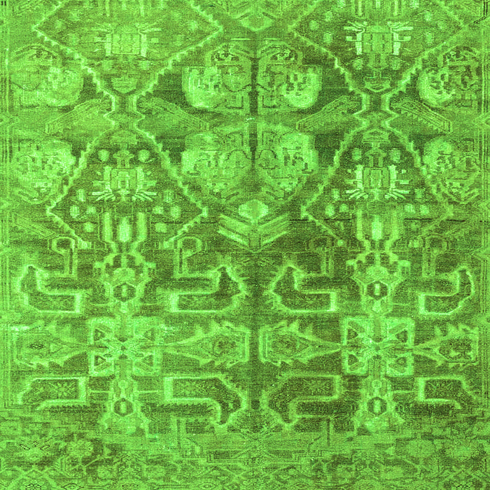 Serging Thickness of Persian Green Traditional Rug, tr4543grn