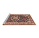 Sideview of Machine Washable Traditional Saffron Red Rug, wshtr4544