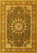 Medallion Yellow Traditional Rug, tr4544yw