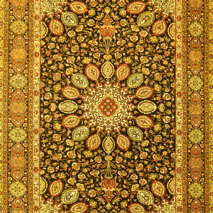 Medallion Yellow Traditional Rug, tr4544yw