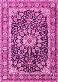 Medallion Pink Traditional Rug, tr4544pnk