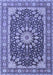 Medallion Blue Traditional Rug, tr4544blu