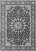 Serging Thickness of Machine Washable Medallion Gray Traditional Rug, wshtr4544gry