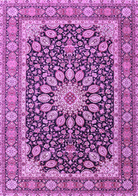 Medallion Purple Traditional Rug, tr4544pur