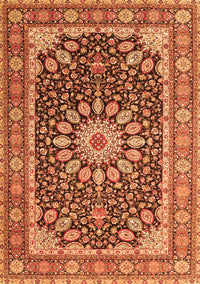 Medallion Orange Traditional Rug, tr4544org