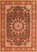 Medallion Orange Traditional Rug, tr4544org