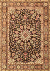 Medallion Brown Traditional Rug, tr4544brn