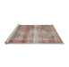 Sideview of Machine Washable Traditional Rust Pink Rug, wshtr4545