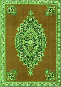 Medallion Green Traditional Rug, tr4546grn