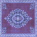 Square Medallion Blue Traditional Rug, tr4546blu