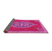 Sideview of Medallion Pink Traditional Rug, tr4546pnk