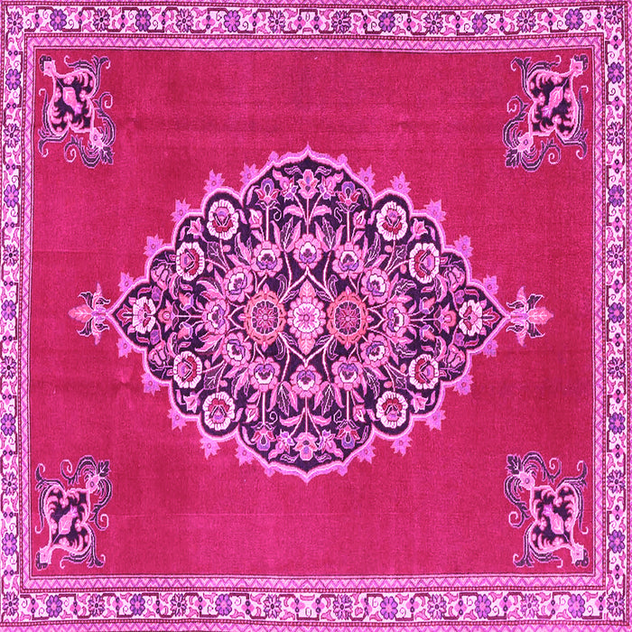 Square Medallion Pink Traditional Rug, tr4546pnk
