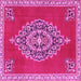 Square Medallion Pink Traditional Rug, tr4546pnk