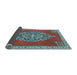 Sideview of Medallion Light Blue Traditional Rug, tr4546lblu