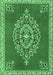 Medallion Emerald Green Traditional Rug, tr4546emgrn