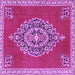 Square Medallion Purple Traditional Rug, tr4546pur