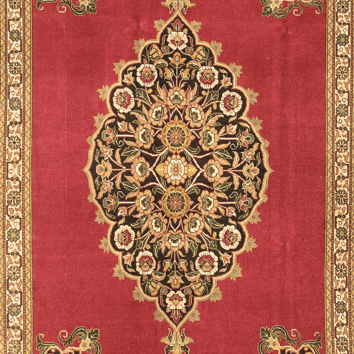 Medallion Brown Traditional Rug, tr4546brn