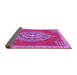 Sideview of Medallion Purple Traditional Rug, tr4546pur