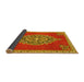 Sideview of Medallion Yellow Traditional Rug, tr4546yw