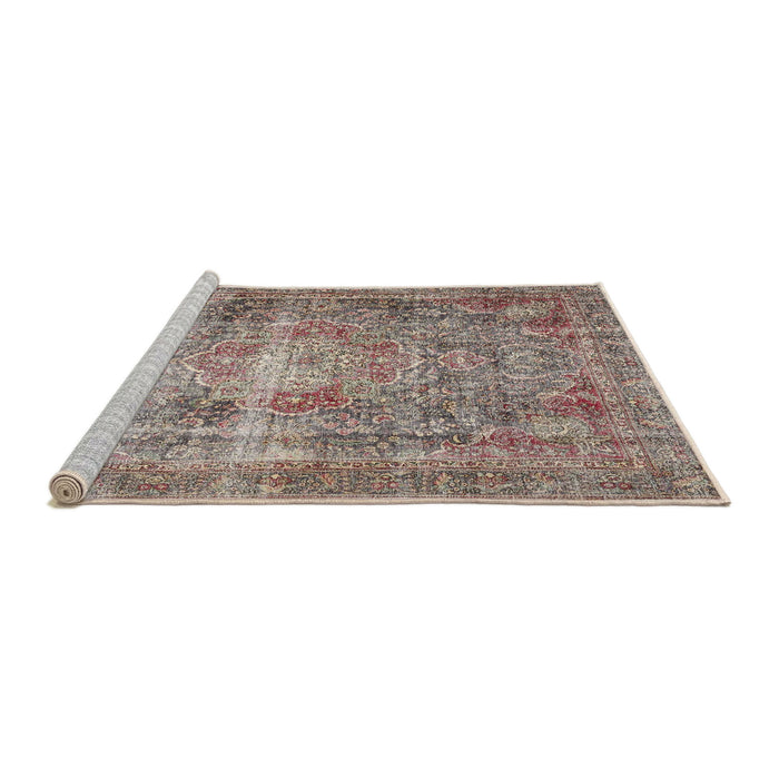 Sideview of Machine Washable Traditional Light French Beige Brown Rug, wshtr4547