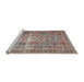 Sideview of Machine Washable Traditional Light French Beige Brown Rug, wshtr4547