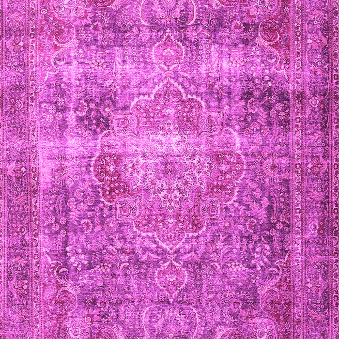 Machine Washable Medallion Pink Traditional Rug, wshtr4547pnk