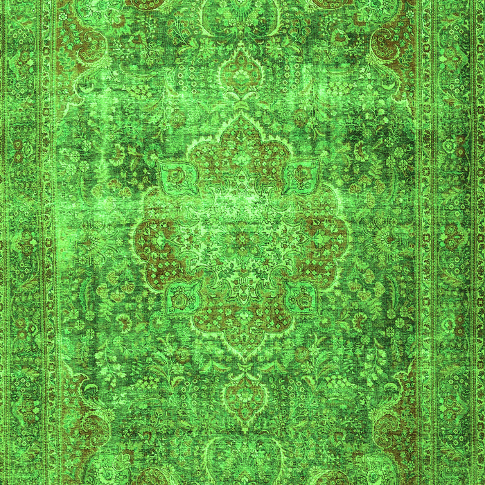 Medallion Green Traditional Rug, tr4547grn