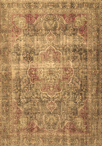 Medallion Brown Traditional Rug, tr4547brn