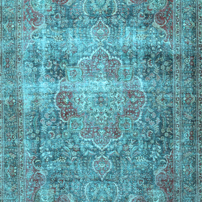 Medallion Light Blue Traditional Rug, tr4547lblu