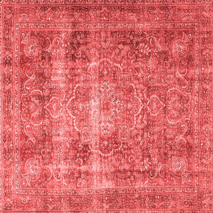 Machine Washable Medallion Red Traditional Rug, wshtr4547red