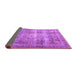 Sideview of Medallion Purple Traditional Rug, tr4547pur