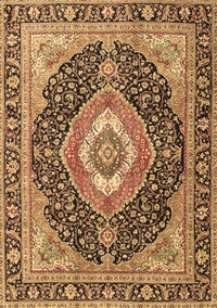 Medallion Brown Traditional Rug, tr4548brn