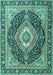 Medallion Turquoise Traditional Rug, tr4548turq