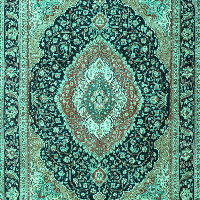 Medallion Turquoise Traditional Rug, tr4548turq
