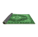 Sideview of Medallion Emerald Green Traditional Rug, tr4548emgrn